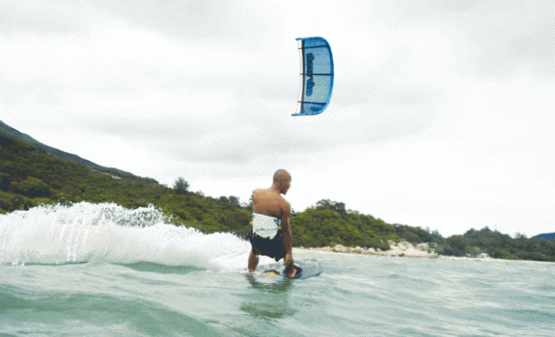 "Kitesurfing at Cheung Sha Beach"