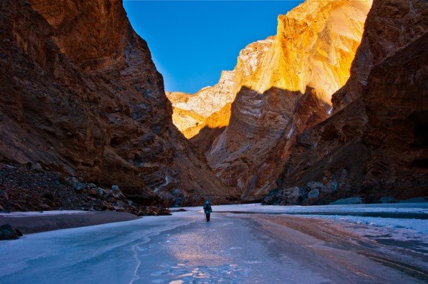 "Extreme Hiking at Chadar Frozen River Trail"