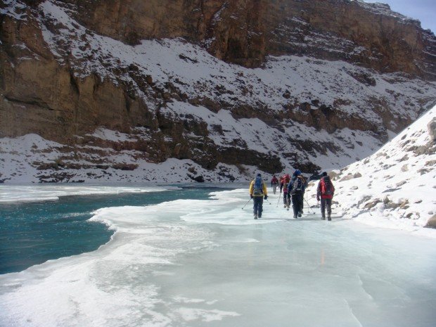 "Extreme Hiking at Chadar Frozen River Trail"