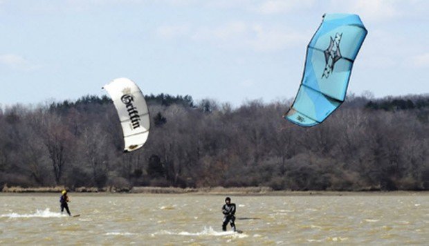 "Kiteboarding in Alum Creek"