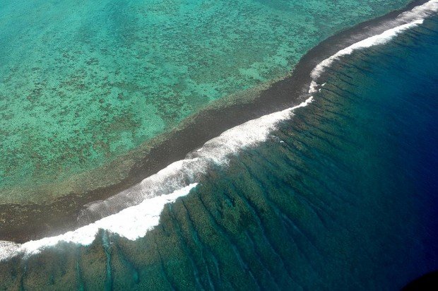 "Kitesurfing at Ha'apiti Reef"