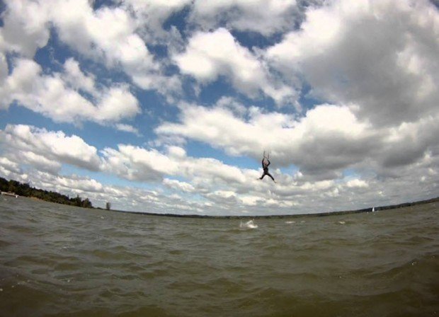 "Kitesurfing in Alum Creek State Park"