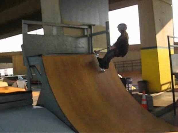 “Scootering at Newport Skatepark”