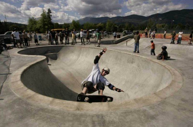 "Skate Boarding in Dreamland Skate Park"