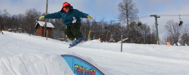 “Snowboarding at Titus Mountain”