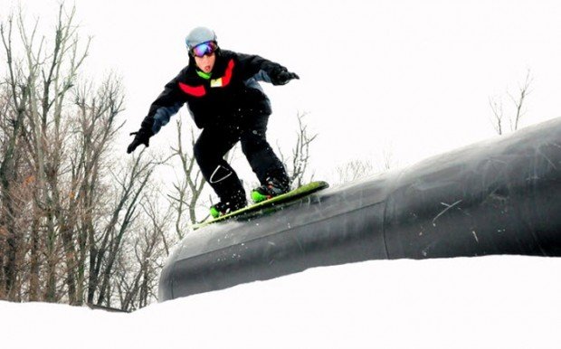 "Snowboarding in Mad River Mountain"