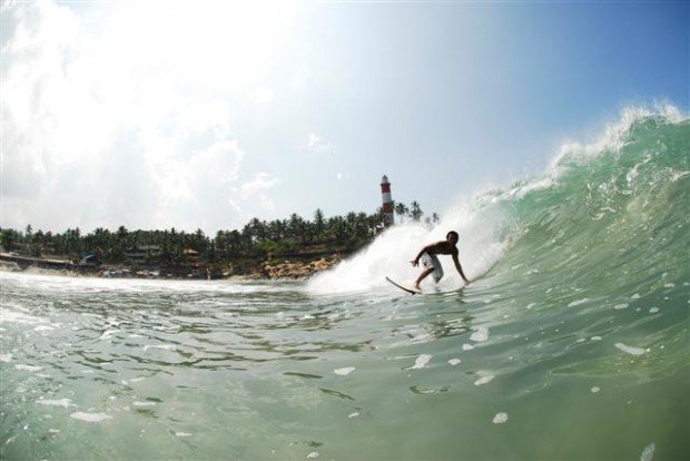 "Surfing at the Light House Beach"