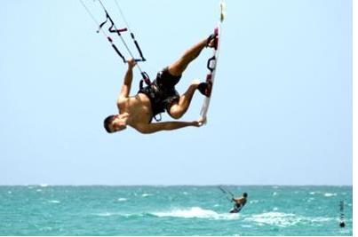 ''kiteboarding at Isla Verde''