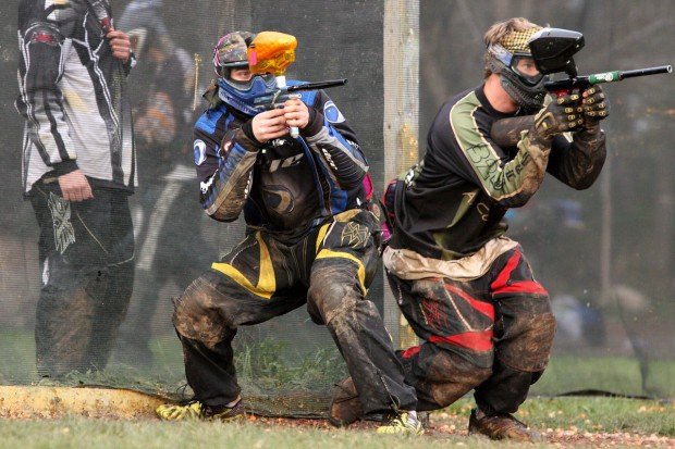 "Paintball Club at Michigan Tech University Field"