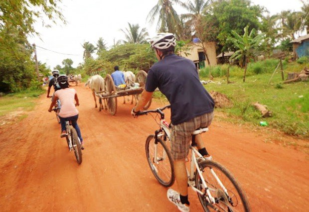"Bicycling in Koh Ker"