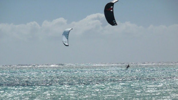 "Kite boarding at Beach Club"