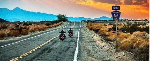 "Motorcycling on Route 66"