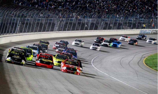 "NASCAR Drag racing in Chicagoland Speedway"