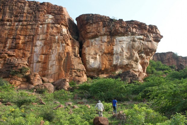 "Rock Climbing in Badami Temple Town"