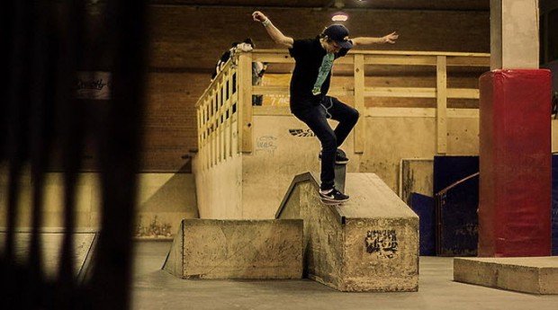 "Skate Boarding in Adrenalin Skatepark"
