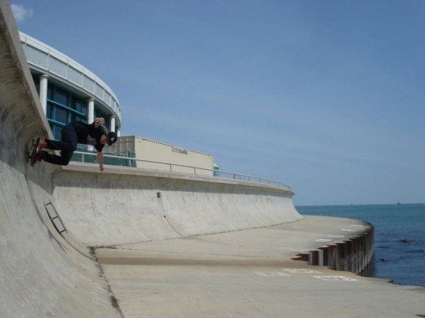 "Skate Boarding in Seawall"