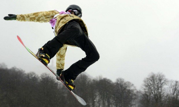 "Snowboarder in Rosa Khutor Ski Resort"