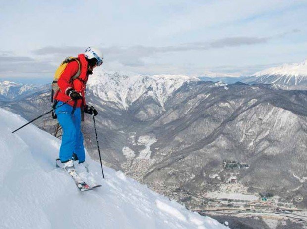 "Alpine Skiing in Alpika Service Mountain Ski Resort"