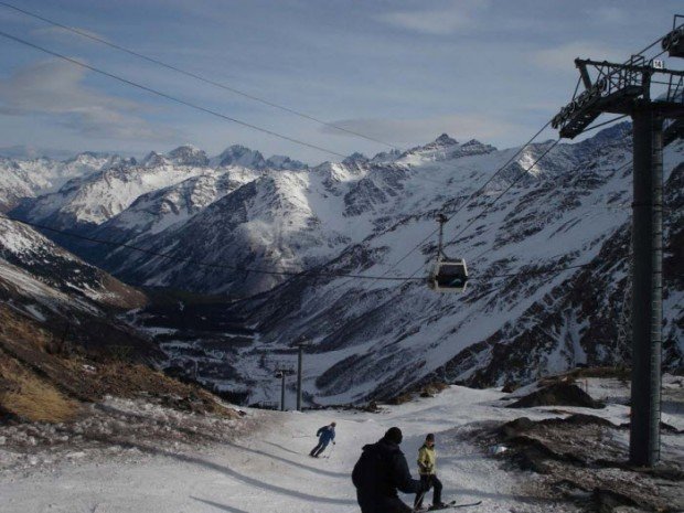 "Alpine Skiing in Elbrus-Azau Ski Resort"