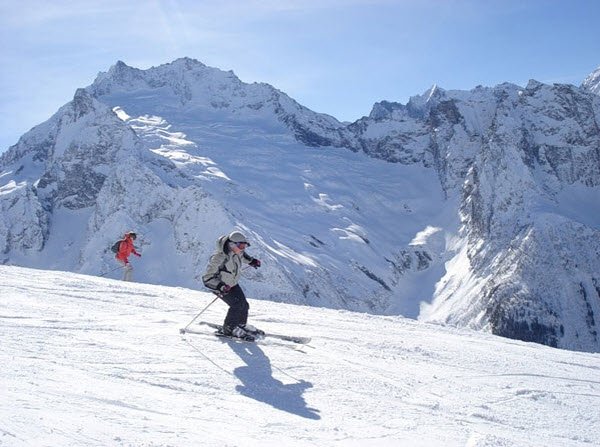 "Dombay Ski Resort Alpine Skier"