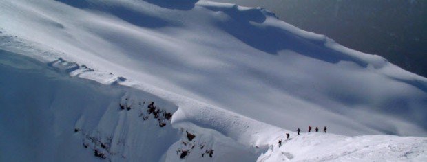 "Heli Skiers in Alpika Service Mountain Ski Resort"