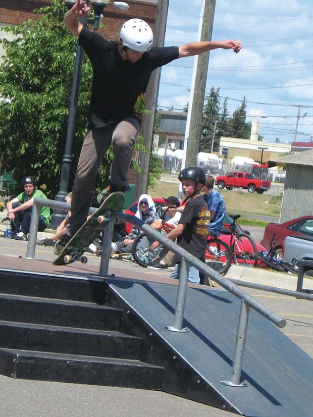 “Skateboarding at Bemidji Skatepark”