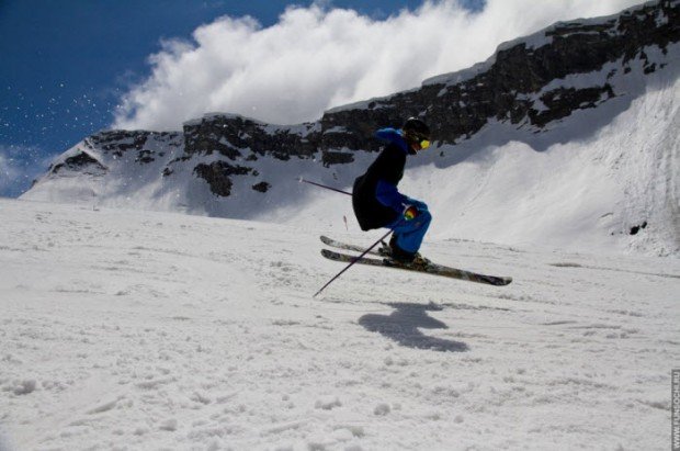 "Skier in Gornaya Karousel"