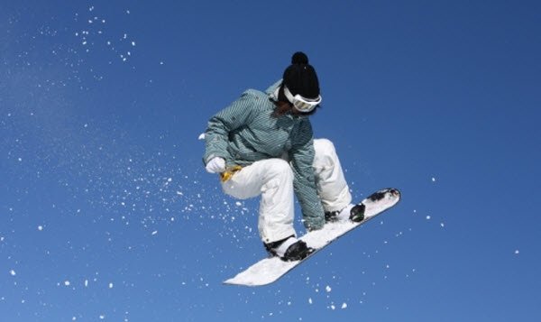 "Snowboarder in the air"