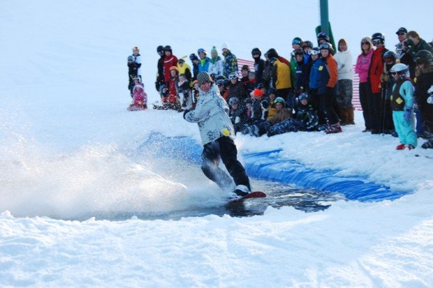 “Snowboarding at Mount Kato”