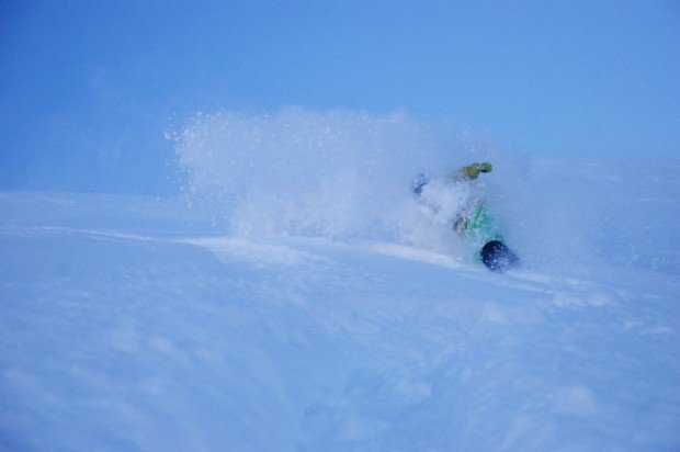 "Snowboarding in Alpika Service Mountain Ski Resort"