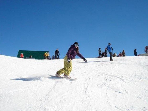 "Snowboarding in Azish Tau"