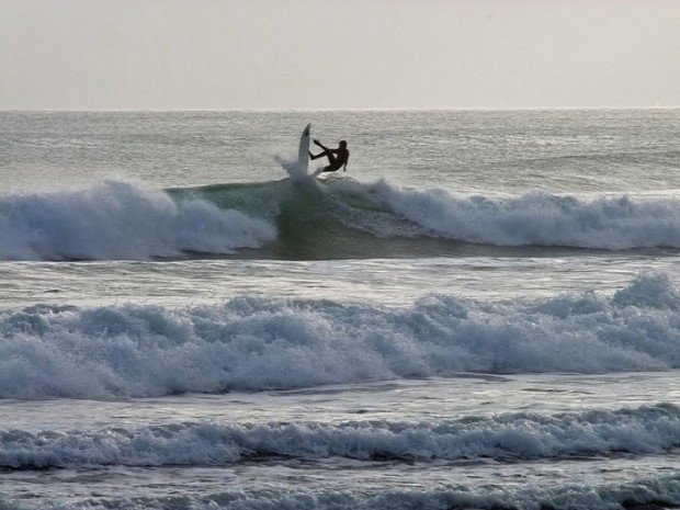 "Surfing in Fossil Beach"