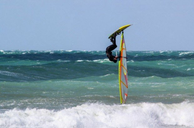 "Windsurfer jumps in Anapa"