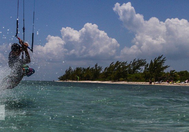 ''Kitesurfing at Barkers''