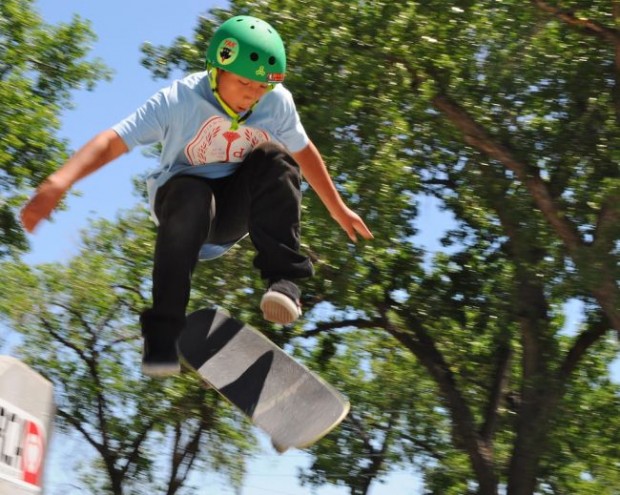 “Skateboarding at Rapid City Skatepark”