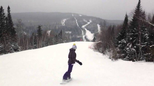 “Snowboarding at Lutsen Mountains”