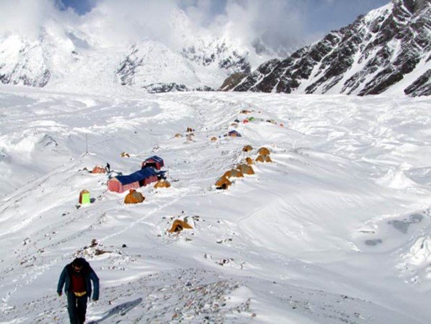 "Base camp in Gasherbrum III"