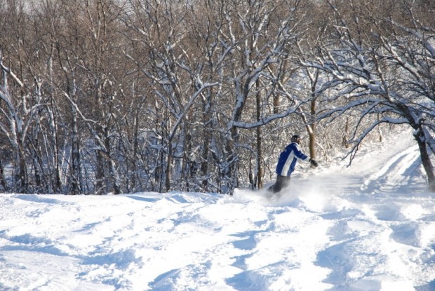“Snowboarding at Huff Hills Ski Area”