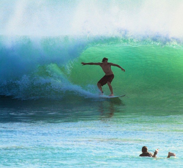 ''Surfing at Dreamland Beach''