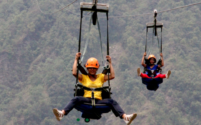 ''Zip lining in Sarangkot''