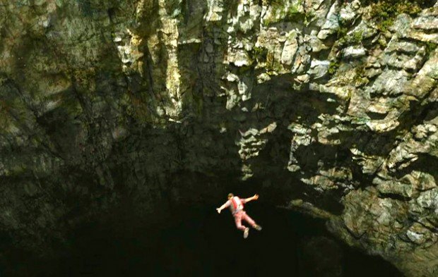 "Base Jumping at Cave of Swallows"
