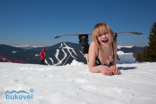 "Snowboarding at Bukovel Ski Resort"