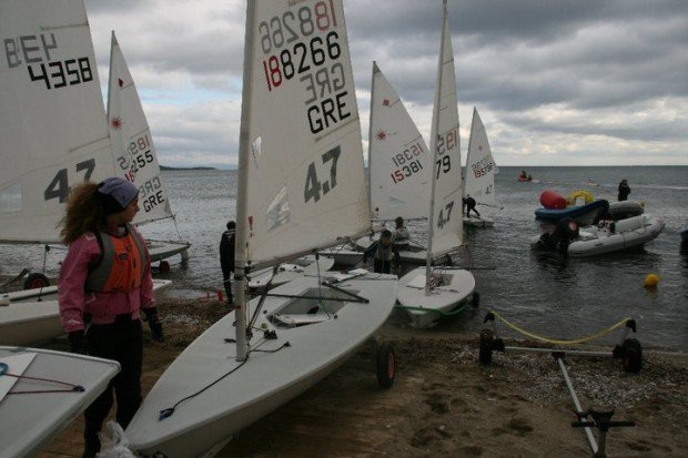 "Sailing at Schinia Beach"