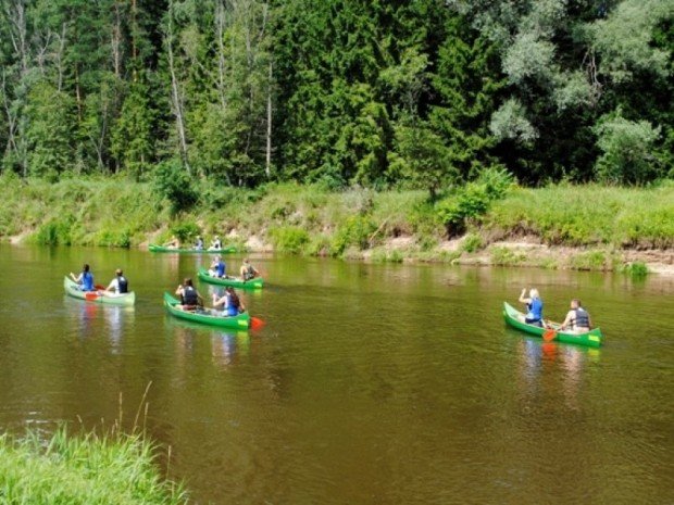 "Kayaking in Gauja River"