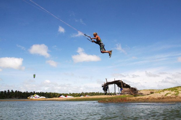 "Kitesurfing at Kite Kuda Lagoon"