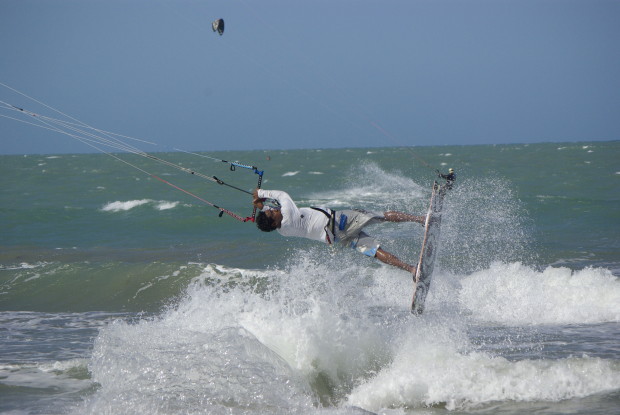 "Kitesurfing at Prea Beach"