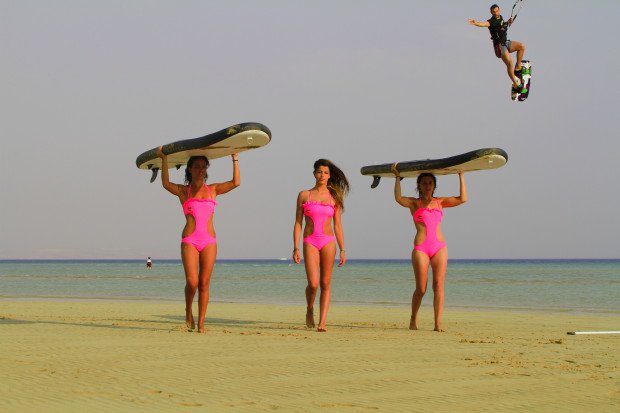 ''Kitesurfing in Ras Sudr Bay ''