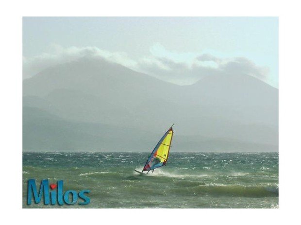 "Windsurfing at Papikinou Beach"