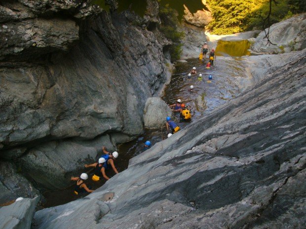 ''Canyoning in Rakopotamos Canyon, Mt. Kissavos''