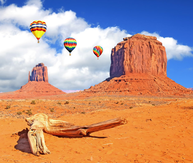 "Hot Air Ballooning in Monument Valley"